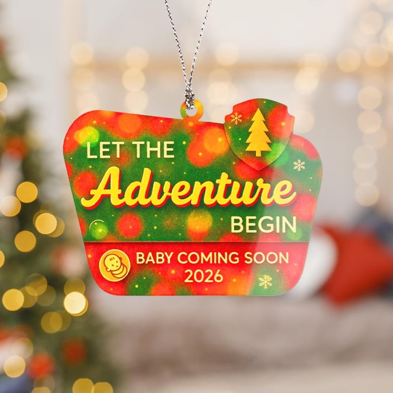 NELXI Pregnant Ornament, Expecting Baby Gift, Pregnancy Christmas Ornaments, Baby to Be Keepsake, Pregnancy Announcement for Parents Family Aunt, Unique Gifts for Expecting Mom Dad - Image 2